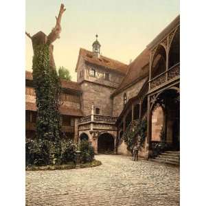 Vintage Travel Poster   The Castle court Nuremberg Bavaria 