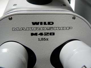 WILD M420 MACROSCOPE MICROSCOPE MAKROZOOM  
