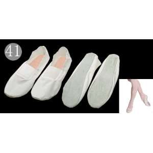  Como Girls Soft Fabric Ballet Dance Dancing Shoes White 