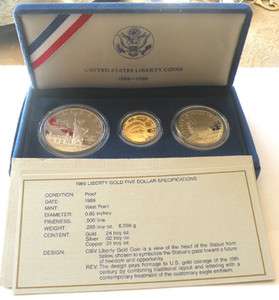 UNITED STATES LIBERTY GOLD SILVER PROOF COIN SET  