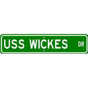  USS WICKES DD 578 Street Sign   Navy Patio, Lawn & Garden