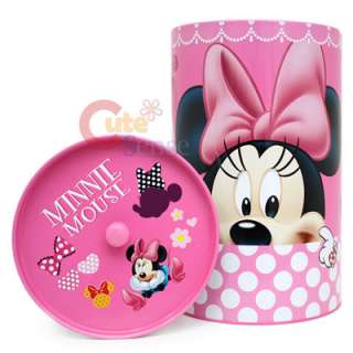 Disney Minnie Mouse Tin Trash Can Set w/Top Lids  4pc Set (12 & 9.5 