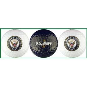  United States US Navy USN Sports Golf Balls 3 Piece Gift 