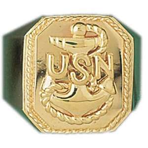  14kt Yellow Gold United States Navy Mens Ring Jewelry