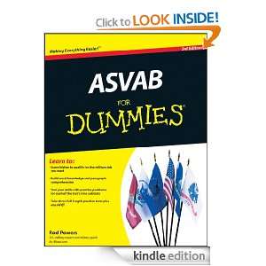ASVAB For Dummies (For Dummies (Lifestyles Paperback)) Rod Powers 