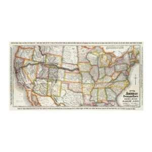Union Pacific Railroad Company   New Map Of The American Overland 