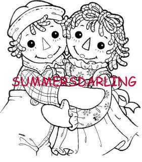 RAGGEDY ANN AND ANDY EMBROIDERY TRANSFER*HUGS*JUST DARLING