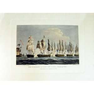  Hoste Action Off Lissa 1811 Naval Ships H/C Print