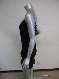 NWT Anna Molinari Brown Ruffle Sleeveless Dress 40 $715  