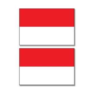 Indonesia Country Flag   Sheet of 2   Window Bumper Stickers