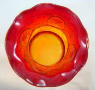 Antique L E Smith Glass Company Eagle Moon & Stars Orange Amber 