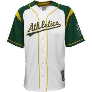  Majestic Oakland Athletics White and Green Stance Jersey 