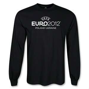  hidden Euro 2012 LS Official Crest T Shirt (Black) Sports 