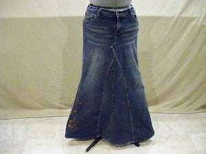   Made Long Denim Jean Skirts~ Reconstructed ~ Upcycled ~ All Sizes