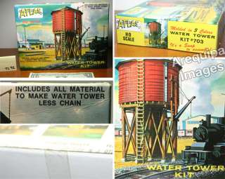 water tower old pre upc atlas ho train railroad water tower sealed kit 
