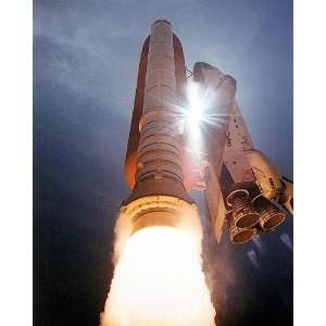  STS 43 Space Shuttle Atlantis Launch 1991 8x10 Silver 