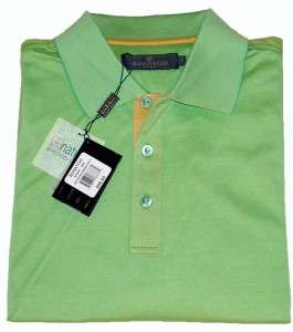 Bugatchi Uomo NWT L Cotton Short Sleeve Mens Golf Polo Shirt Solid 