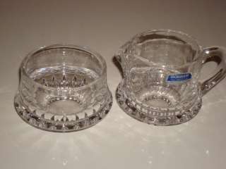 Gorham Crystal Cut Glass Lyric Creamer & Sugar Bowl  