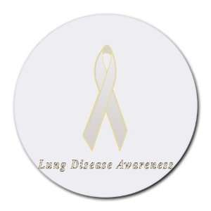  Lung Disease Awareness Ribbon Round Mouse Pad Office 