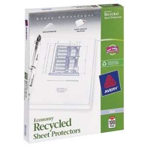     Top Load Recycled Polypropylene Sheet Protector, Clear, 100/Box