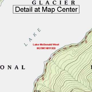   Quadrangle Map   Lake McDonald West, Montana (Folded/Waterproof