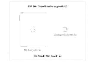   Black Leater texture Pattern Sticker Skin for iPad2 3G wifi  