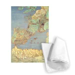  Map of France, Spain and North West Africa,   Tea Towel 