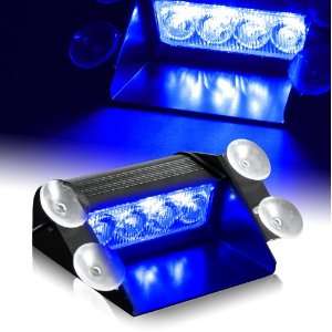 Blue Generation 3 LED Law Enforcement Use Strobe Lights For Interior 
