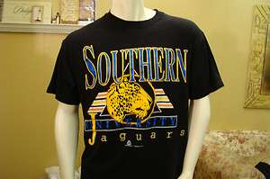 Southern University Jags Black Cotton T Shirt size Large  