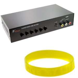 GTMax RCA Audio Video Switch Box Selector Splitter (6 In 1 