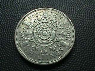 Great Britain   United Kingdom 2 Shillings 1966  