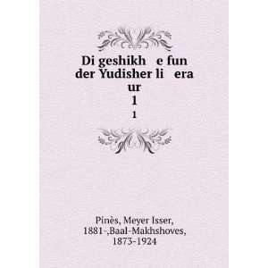   ur. 1 Meyer Isser, 1881 ,Baal Makhshoves, 1873 1924 PinÃ¨s Books