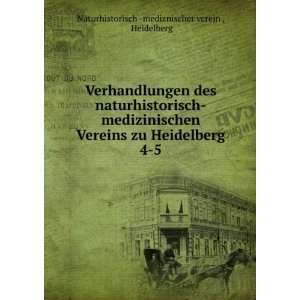   Heidelberg Naturhistorisch  mediznischer verein  Books
