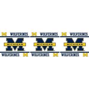  Michigan Wolverines 1 Roll 15ft Wall Paper Border Sports 