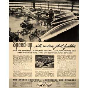  1940 Ad Austin Company Boeing Airplane Assembly Plant 