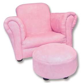 Trend Lab Toddler Pink Ultrasuede Club Chair & Ottoman  