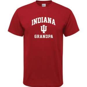   Indiana Hoosiers Cardinal Red Grandpa Arch T Shirt