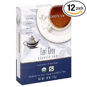 Davidsons Tea Earl Grey, 8 Count Tea Bags (Pack of 12)  