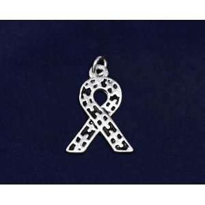  Autism Ribbon w/ Puzzle Design Charm (50 Charms) Arts 