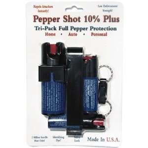   Shot Tri Pack Pepper Spray for Home, Auto, Personal 