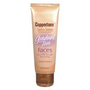 Coppertone Sunless Tanning Moisturizing Lotion Gradual Tan Faces 2.5oz 
