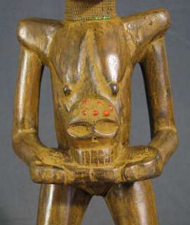 CHOKWE   FEMALE WITH SKULL STATUE   ANGOLA # 9768  