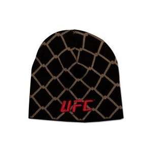  UFC Black Beanie with Fence Print