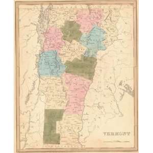  Bradford 1841 Antique Map of Vermont