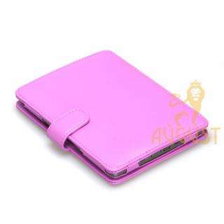   PURPLE GENUINE LEATHER COVER CASE WITH COMPACT READING LIGHT  