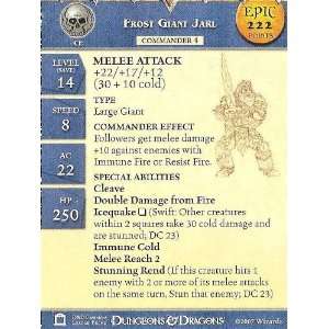    Frost Giant Jarl Epic Stat Card   Epic Card  Toys & Games