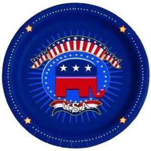  Election Time Republican 9 Inch Paper Plates (8 Pack 