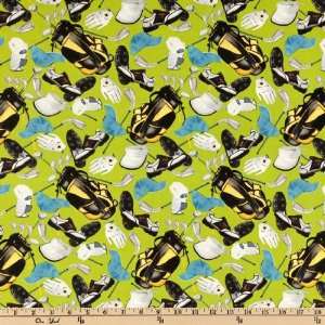  44 Wide Tee Time Gear Lime Fabric By The Yard Arts 