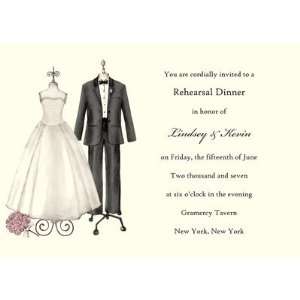 Couple Dress Forms, Custom Personalized Bridal Shower Invitation, by 