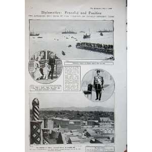   1908 Shah Persia Teheran Ships King Haakon Air Balloon